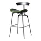 Modern Armless Backrest Counter Stool Iron Milk Tea Shop Bar Stool with Cushion and Pedal Blackish Green 1 Piece Clearhalo 'Bar Furniture' 'Bar Stools' 'bar_stools' 'furn' 'furn_bar_stools' 'furniture_bar_stools' 'Kitchen & Dining Furniture' 'kitchen&dining_furn' 'kitchen' 'kitchen_furn' Furniture' 4259252