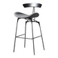 Modern Armless Backrest Counter Stool Iron Milk Tea Shop Bar Stool with Cushion and Pedal Dark Gray 1 Piece Clearhalo 'Bar Furniture' 'Bar Stools' 'bar_stools' 'furn' 'furn_bar_stools' 'furniture_bar_stools' 'Kitchen & Dining Furniture' 'kitchen&dining_furn' 'kitchen' 'kitchen_furn' Furniture' 4259258