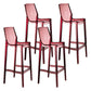 Contemporary Counter Bar Stool Armless Plastic Low Back Bar Stool with Footrest (Set of 4) Red 4 Piece Set Bar Stool(30"H) Clearhalo 'Bar Furniture' 'Bar Stools' 'bar_stools' 'furn' 'furn_bar_stools' 'furniture_bar_stools' 'Kitchen & Dining Furniture' 'kitchen&dining_furn' 'kitchen' 'kitchen_furn' Furniture' 4259307