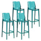 Contemporary Counter Bar Stool Armless Plastic Low Back Bar Stool with Footrest (Set of 4) Green 4 Piece Set Bar Stool(30"H) Clearhalo 'Bar Furniture' 'Bar Stools' 'bar_stools' 'furn' 'furn_bar_stools' 'furniture_bar_stools' 'Kitchen & Dining Furniture' 'kitchen&dining_furn' 'kitchen' 'kitchen_furn' Furniture' 4259315