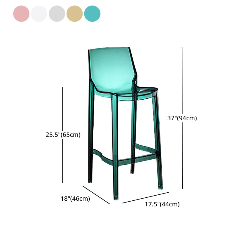 Contemporary Counter Bar Stool Armless Plastic Low Back Bar Stool with Footrest (Set of 4) Clearhalo 'Bar Furniture' 'Bar Stools' 'bar_stools' 'furn' 'furn_bar_stools' 'furniture_bar_stools' 'Kitchen & Dining Furniture' 'kitchen&dining_furn' 'kitchen' 'kitchen_furn' Furniture' 4259316