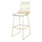 Modern Counter Bar Stool Armless Leather Full Back Bar Stool with Footrest Gold 1 Piece Clearhalo 'Bar Furniture' 'Bar Stools' 'bar_stools' 'furn' 'furn_bar_stools' 'furniture_bar_stools' 'Kitchen & Dining Furniture' 'kitchen&dining_furn' 'kitchen' 'kitchen_furn' Furniture' 4259319