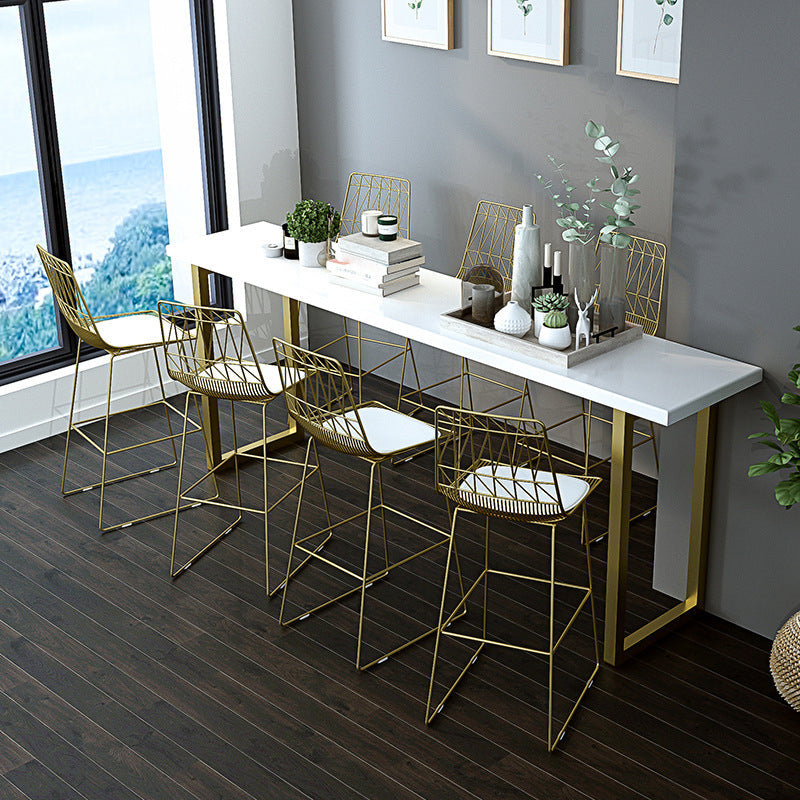 Modern Counter Bar Stool Armless Leather Full Back Bar Stool with Footrest Clearhalo 'Bar Furniture' 'Bar Stools' 'bar_stools' 'furn' 'furn_bar_stools' 'furniture_bar_stools' 'Kitchen & Dining Furniture' 'kitchen&dining_furn' 'kitchen' 'kitchen_furn' Furniture' 4259323