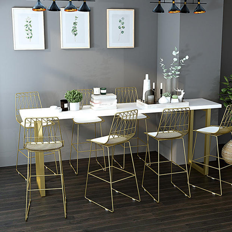 Modern Counter Bar Stool Armless Leather Full Back Bar Stool with Footrest Clearhalo 'Bar Furniture' 'Bar Stools' 'bar_stools' 'furn' 'furn_bar_stools' 'furniture_bar_stools' 'Kitchen & Dining Furniture' 'kitchen&dining_furn' 'kitchen' 'kitchen_furn' Furniture' 4259336