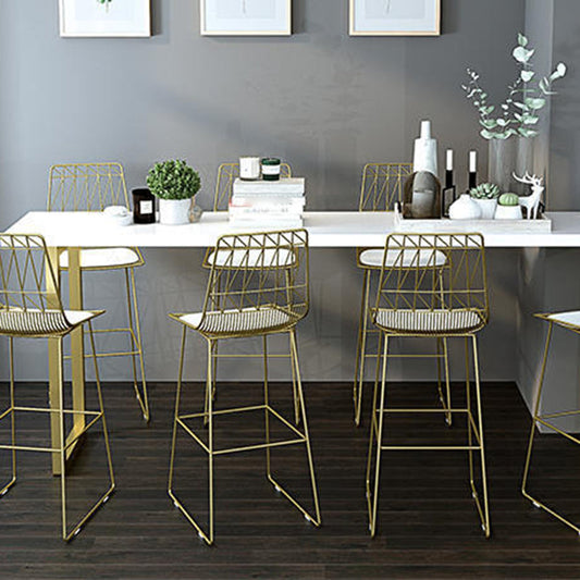 Modern Counter Bar Stool Armless Leather Full Back Bar Stool with Footrest Clearhalo 'Bar Furniture' 'Bar Stools' 'bar_stools' 'furn' 'furn_bar_stools' 'furniture_bar_stools' 'Kitchen & Dining Furniture' 'kitchen&dining_furn' 'kitchen' 'kitchen_furn' Furniture' 4259337