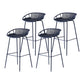 Modern Armless Backrest Counter Stool Iron Milk Tea Shop Bar Stool with Pedal Grey 4 Piece Set Clearhalo 'Bar Furniture' 'Bar Stools' 'bar_stools' 'furn' 'furn_bar_stools' 'furniture_bar_stools' 'Kitchen & Dining Furniture' 'kitchen&dining_furn' 'kitchen' 'kitchen_furn' Furniture' 4259356