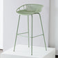 Modern Armless Backrest Counter Stool Iron Milk Tea Shop Bar Stool with Pedal Green 1 Piece Clearhalo 'Bar Furniture' 'Bar Stools' 'bar_stools' 'furn' 'furn_bar_stools' 'furniture_bar_stools' 'Kitchen & Dining Furniture' 'kitchen&dining_furn' 'kitchen' 'kitchen_furn' Furniture' 4259357