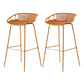 Modern Armless Backrest Counter Stool Iron Milk Tea Shop Bar Stool with Pedal Yellow 2 Piece Set Clearhalo 'Bar Furniture' 'Bar Stools' 'bar_stools' 'furn' 'furn_bar_stools' 'furniture_bar_stools' 'Kitchen & Dining Furniture' 'kitchen&dining_furn' 'kitchen' 'kitchen_furn' Furniture' 4259365