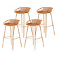 Modern Armless Backrest Counter Stool Iron Milk Tea Shop Bar Stool with Pedal Yellow 4 Piece Set Clearhalo 'Bar Furniture' 'Bar Stools' 'bar_stools' 'furn' 'furn_bar_stools' 'furniture_bar_stools' 'Kitchen & Dining Furniture' 'kitchen&dining_furn' 'kitchen' 'kitchen_furn' Furniture' 4259368