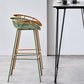 Modern Armless Backrest Counter Stool Iron Milk Tea Shop Bar Stool with Pedal Clearhalo 'Bar Furniture' 'Bar Stools' 'bar_stools' 'furn' 'furn_bar_stools' 'furniture_bar_stools' 'Kitchen & Dining Furniture' 'kitchen&dining_furn' 'kitchen' 'kitchen_furn' Furniture' 4259370