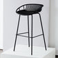 Modern Armless Backrest Counter Stool Iron Milk Tea Shop Bar Stool with Pedal Black 1 Piece Clearhalo 'Bar Furniture' 'Bar Stools' 'bar_stools' 'furn' 'furn_bar_stools' 'furniture_bar_stools' 'Kitchen & Dining Furniture' 'kitchen&dining_furn' 'kitchen' 'kitchen_furn' Furniture' 4259375