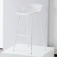 Modern Armless Backrest Counter Stool Iron Milk Tea Shop Bar Stool with Pedal White 1 Piece Clearhalo 'Bar Furniture' 'Bar Stools' 'bar_stools' 'furn' 'furn_bar_stools' 'furniture_bar_stools' 'Kitchen & Dining Furniture' 'kitchen&dining_furn' 'kitchen' 'kitchen_furn' Furniture' 4259378