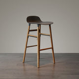 Modern Armless Backrest Counter Stool Wood Household Bar Stool with Plastic Seat Clearhalo 'Bar Furniture' 'Bar Stools' 'bar_stools' 'furn' 'furn_bar_stools' 'furniture_bar_stools' 'Kitchen & Dining Furniture' 'kitchen&dining_furn' 'kitchen' 'kitchen_furn' Furniture' 4259390