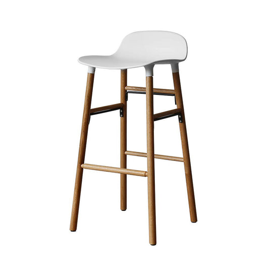 Modern Armless Backrest Counter Stool Wood Household Bar Stool with Plastic Seat Clearhalo 'Bar Furniture' 'Bar Stools' 'bar_stools' 'furn' 'furn_bar_stools' 'furniture_bar_stools' 'Kitchen & Dining Furniture' 'kitchen&dining_furn' 'kitchen' 'kitchen_furn' Furniture' 4259394