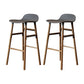 Modern Armless Backrest Counter Stool Wood Household Bar Stool with Plastic Seat Gray 2 Piece Set Clearhalo 'Bar Furniture' 'Bar Stools' 'bar_stools' 'furn' 'furn_bar_stools' 'furniture_bar_stools' 'Kitchen & Dining Furniture' 'kitchen&dining_furn' 'kitchen' 'kitchen_furn' Furniture' 4259395