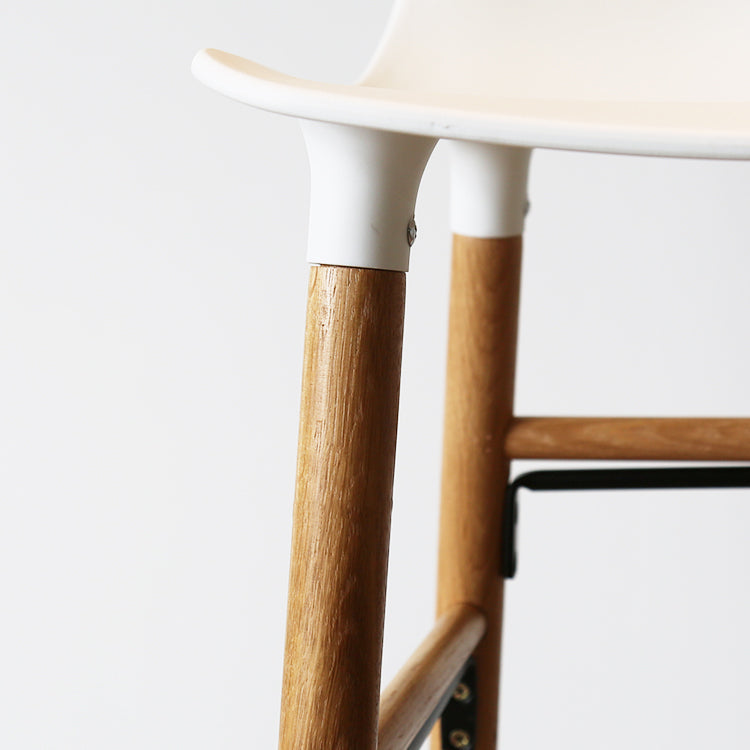 Modern Armless Backrest Counter Stool Wood Household Bar Stool with Plastic Seat Clearhalo 'Bar Furniture' 'Bar Stools' 'bar_stools' 'furn' 'furn_bar_stools' 'furniture_bar_stools' 'Kitchen & Dining Furniture' 'kitchen&dining_furn' 'kitchen' 'kitchen_furn' Furniture' 4259398