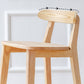 Oak Wood Armless Bar Stool Modern Indoor Barstool with Backrest and Footrest Clearhalo 'Bar Furniture' 'Bar Stools' 'bar_stools' 'furn' 'furn_bar_stools' 'furniture_bar_stools' 'Kitchen & Dining Furniture' 'kitchen&dining_furn' 'kitchen' 'kitchen_furn' Furniture' 4259407