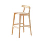 Oak Wood Armless Bar Stool Modern Indoor Barstool with Backrest and Footrest 1 Piece Bar Stool (28" H) Clearhalo 'Bar Furniture' 'Bar Stools' 'bar_stools' 'furn' 'furn_bar_stools' 'furniture_bar_stools' 'Kitchen & Dining Furniture' 'kitchen&dining_furn' 'kitchen' 'kitchen_furn' Furniture' 4259410