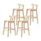Oak Wood Armless Bar Stool Modern Indoor Barstool with Backrest and Footrest 4 Piece Set Bar Stool (28" H) Clearhalo 'Bar Furniture' 'Bar Stools' 'bar_stools' 'furn' 'furn_bar_stools' 'furniture_bar_stools' 'Kitchen & Dining Furniture' 'kitchen&dining_furn' 'kitchen' 'kitchen_furn' Furniture' 4259415