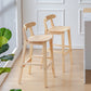 Oak Wood Armless Bar Stool Modern Indoor Barstool with Backrest and Footrest Clearhalo 'Bar Furniture' 'Bar Stools' 'bar_stools' 'furn' 'furn_bar_stools' 'furniture_bar_stools' 'Kitchen & Dining Furniture' 'kitchen&dining_furn' 'kitchen' 'kitchen_furn' Furniture' 4259417