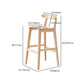 Oak Wood Armless Bar Stool Modern Indoor Barstool with Backrest and Footrest Clearhalo 'Bar Furniture' 'Bar Stools' 'bar_stools' 'furn' 'furn_bar_stools' 'furniture_bar_stools' 'Kitchen & Dining Furniture' 'kitchen&dining_furn' 'kitchen' 'kitchen_furn' Furniture' 4259424