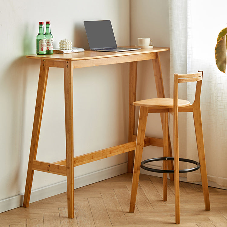 Contemporary Bar Stool Armless Wood Low Back Counter Chair with Footrest Clearhalo 'Bar Furniture' 'Bar Stools' 'bar_stools' 'furn' 'furn_bar_stools' 'furniture_bar_stools' 'Kitchen & Dining Furniture' 'kitchen&dining_furn' 'kitchen' 'kitchen_furn' Furniture' 4259442