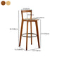 Contemporary Bar Stool Armless Wood Low Back Counter Chair with Footrest Clearhalo 'Bar Furniture' 'Bar Stools' 'bar_stools' 'furn' 'furn_bar_stools' 'furniture_bar_stools' 'Kitchen & Dining Furniture' 'kitchen&dining_furn' 'kitchen' 'kitchen_furn' Furniture' 4259443