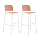 Contemporary Bar Stool Armless Plastic Low Back Counter Chair with Footrest White 2 Piece Set Bar Stool(30"H) Clearhalo 'Bar Furniture' 'Bar Stools' 'bar_stools' 'furn' 'furn_bar_stools' 'furniture_bar_stools' 'Kitchen & Dining Furniture' 'kitchen&dining_furn' 'kitchen' 'kitchen_furn' Furniture' 4259456