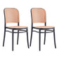 Contemporary Bar Stool Armless Plastic Low Back Counter Chair with Footrest Black 2 Piece Set Short Stool(18"H) Clearhalo 'Bar Furniture' 'Bar Stools' 'bar_stools' 'furn' 'furn_bar_stools' 'furniture_bar_stools' 'Kitchen & Dining Furniture' 'kitchen&dining_furn' 'kitchen' 'kitchen_furn' Furniture' 4259460