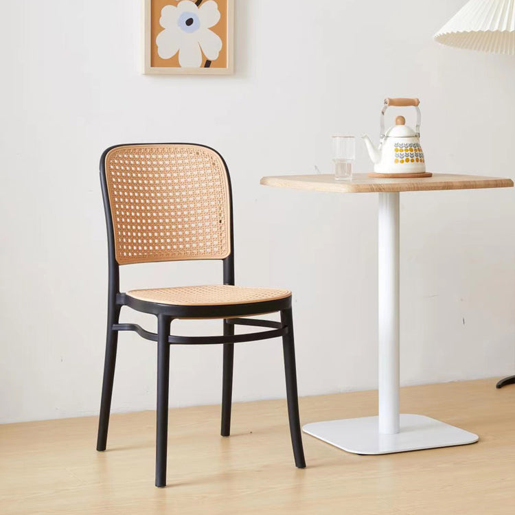 Contemporary Bar Stool Armless Plastic Low Back Counter Chair with Footrest Black 1 Piece Short Stool(18"H) Clearhalo 'Bar Furniture' 'Bar Stools' 'bar_stools' 'furn' 'furn_bar_stools' 'furniture_bar_stools' 'Kitchen & Dining Furniture' 'kitchen&dining_furn' 'kitchen' 'kitchen_furn' Furniture' 4259463