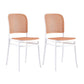Contemporary Bar Stool Armless Plastic Low Back Counter Chair with Footrest White 2 Piece Set Short Stool(18"H) Clearhalo 'Bar Furniture' 'Bar Stools' 'bar_stools' 'furn' 'furn_bar_stools' 'furniture_bar_stools' 'Kitchen & Dining Furniture' 'kitchen&dining_furn' 'kitchen' 'kitchen_furn' Furniture' 4259468