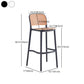 Contemporary Bar Stool Armless Plastic Low Back Counter Chair with Footrest Clearhalo 'Bar Furniture' 'Bar Stools' 'bar_stools' 'furn' 'furn_bar_stools' 'furniture_bar_stools' 'Kitchen & Dining Furniture' 'kitchen&dining_furn' 'kitchen' 'kitchen_furn' Furniture' 4259472