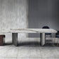 Sintered Stone Top Dining Table for restaurant Rectangle Table with Double Pedestal Clearhalo ' dining_table' 'Dining Tables & Seating' 'Dining Tables' 'furn' 'furn_dining_table' 'Furniture' 'furniture_dining_table' 'Kitchen & Dining Furniture' 'kitchen&dining_furn' 'kitchen' 'kitchen_dining_table' 4260181