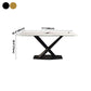 Rectangle Traditional Luxury Dining Table White Sintered Stone Table with Metal Pedestal Base Clearhalo ' dining_table' 'Dining Tables & Seating' 'Dining Tables' 'furn' 'furn_dining_table' 'Furniture' 'furniture_dining_table' 'Kitchen & Dining Furniture' 'kitchen&dining_furn' 'kitchen' 'kitchen_dining_table' 4260203