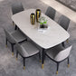 Sintered Stone White Tone Table Glam 4 Legs Table for Dining Room Clearhalo ' dining_table' 'Dining Tables & Seating' 'Dining Tables' 'furn' 'furn_dining_table' 'Furniture' 'furniture_dining_table' 'Kitchen & Dining Furniture' 'kitchen&dining_furn' 'kitchen' 'kitchen_dining_table' 4260204