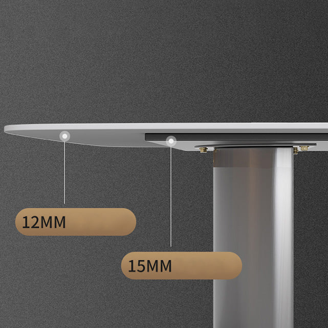 Luxury Sintered Stone Top Table Rectangle Table with Grey Double Pedestal Clearhalo ' dining_table' 'Dining Tables & Seating' 'Dining Tables' 'furn' 'furn_dining_table' 'Furniture' 'furniture_dining_table' 'Kitchen & Dining Furniture' 'kitchen&dining_furn' 'kitchen' 'kitchen_dining_table' 4260221