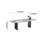 Luxury Sintered Stone Top Table Rectangle Table with Grey Double Pedestal Clearhalo ' dining_table' 'Dining Tables & Seating' 'Dining Tables' 'furn' 'furn_dining_table' 'Furniture' 'furniture_dining_table' 'Kitchen & Dining Furniture' 'kitchen&dining_furn' 'kitchen' 'kitchen_dining_table' 4260224