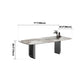 Luxury Sintered Stone Top Table Rectangle Table with Grey Double Pedestal Clearhalo ' dining_table' 'Dining Tables & Seating' 'Dining Tables' 'furn' 'furn_dining_table' 'Furniture' 'furniture_dining_table' 'Kitchen & Dining Furniture' 'kitchen&dining_furn' 'kitchen' 'kitchen_dining_table' 4260226