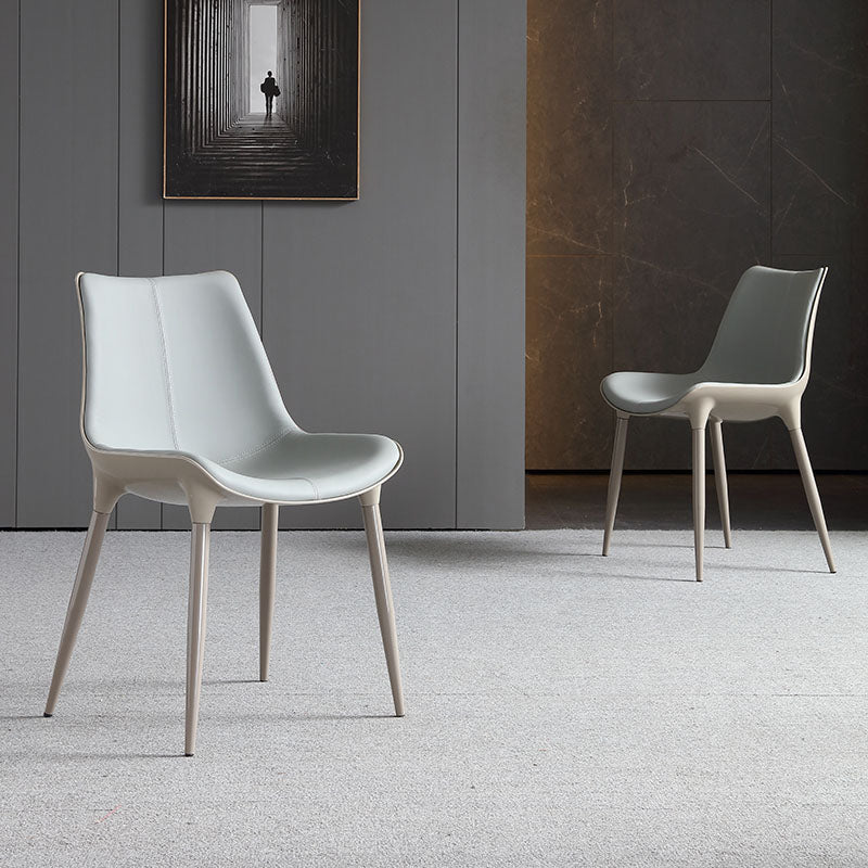 Contemporary Metal Dining Arm Chair Leather Dining Chairs for Home Use Clearhalo ' kitchen&dining_furn' 'Dining Chairs' 'Dining Tables & Seating' 'dining_chair' 'furn' 'furn_dining_chair' 'Furniture' 'furniture_dining_chair' 'Kitchen & Dining Furniture' 'kitchen' 4260230