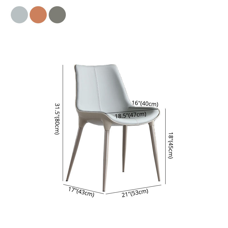Contemporary Metal Dining Arm Chair Leather Dining Chairs for Home Use Clearhalo ' kitchen&dining_furn' 'Dining Chairs' 'Dining Tables & Seating' 'dining_chair' 'furn' 'furn_dining_chair' 'Furniture' 'furniture_dining_chair' 'Kitchen & Dining Furniture' 'kitchen' 4260240