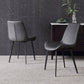 Indoor Industrial Arm Chair Solid Back Metal Upholstered Dining Room Chair (Set of 2) Clearhalo ' kitchen&dining_furn' 'Dining Chairs' 'Dining Tables & Seating' 'dining_chair' 'furn' 'furn_dining_chair' 'Furniture' 'furniture_dining_chair' 'Kitchen & Dining Furniture' 'kitchen' 4260257