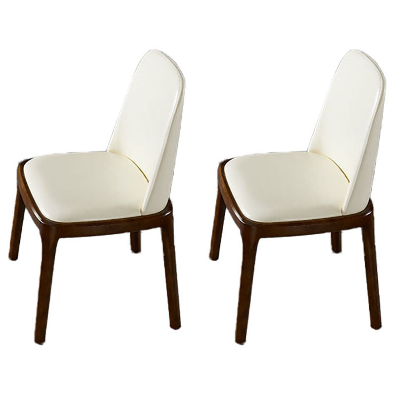 Indoor Industrial Side Chair Solid Back Wood Upholstered Dining Room Chair (Set of 2) White Clearhalo ' kitchen&dining_furn' 'Dining Chairs' 'Dining Tables & Seating' 'dining_chair' 'furn' 'furn_dining_chair' 'Furniture' 'furniture_dining_chair' 'Kitchen & Dining Furniture' 'kitchen' 4260267