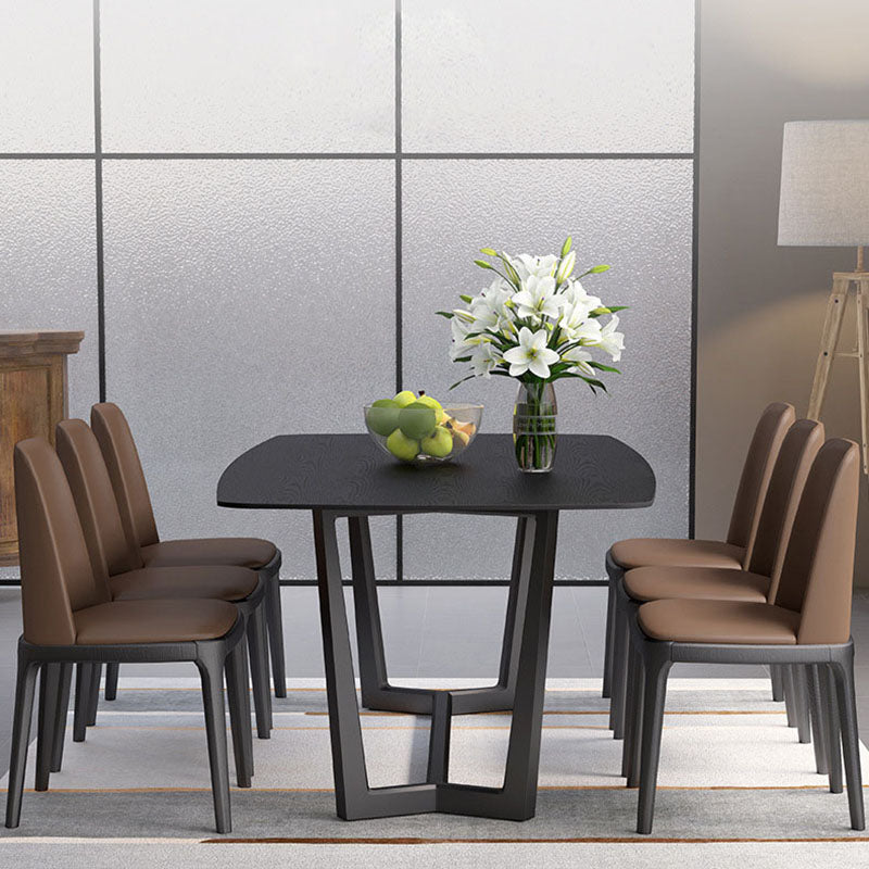 Indoor Industrial Side Chair Solid Back Wood Upholstered Dining Room Chair (Set of 2) Clearhalo ' kitchen&dining_furn' 'Dining Chairs' 'Dining Tables & Seating' 'dining_chair' 'furn' 'furn_dining_chair' 'Furniture' 'furniture_dining_chair' 'Kitchen & Dining Furniture' 'kitchen' 4260271