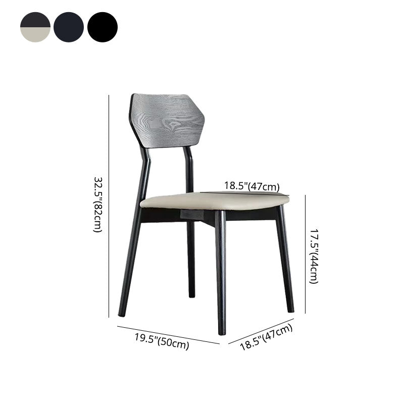 Contemporary Style Wood Dining Chairs Open Back Dining Side Chair (Set of 2) Clearhalo ' kitchen&dining_furn' 'Dining Chairs' 'Dining Tables & Seating' 'dining_chair' 'furn' 'furn_dining_chair' 'Furniture' 'furniture_dining_chair' 'Kitchen & Dining Furniture' 'kitchen' 4260293