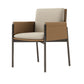 Minimalist Linen Fabric Dining Chair Solid Back Arm Single Chair for Kitchen Light Coffee Clearhalo ' kitchen&dining_furn' 'Dining Chairs' 'Dining Tables & Seating' 'dining_chair' 'furn' 'furn_dining_chair' 'Furniture' 'furniture_dining_chair' 'Kitchen & Dining Furniture' 'kitchen' 4260296