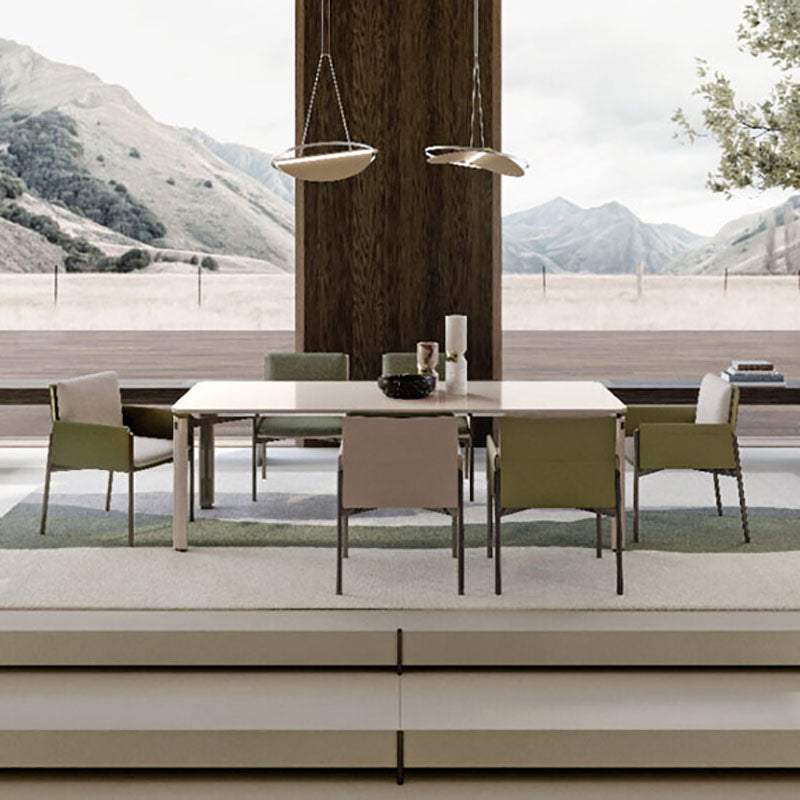 Minimalist Linen Fabric Dining Chair Solid Back Arm Single Chair for Kitchen Clearhalo ' kitchen&dining_furn' 'Dining Chairs' 'Dining Tables & Seating' 'dining_chair' 'furn' 'furn_dining_chair' 'Furniture' 'furniture_dining_chair' 'Kitchen & Dining Furniture' 'kitchen' 4260304