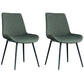 Industrial Style Leather Dining Chairs Solid Back Arm Dining Chairs for Kitchen (Set of 2) Grey Clearhalo ' kitchen&dining_furn' 'Dining Chairs' 'Dining Tables & Seating' 'dining_chair' 'furn' 'furn_dining_chair' 'Furniture' 'furniture_dining_chair' 'Kitchen & Dining Furniture' 'kitchen' 4260318
