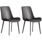 Industrial Style Solid Back Arm Chairs Leather Dining Chairs for Home Use (Set of 2) Grey Clearhalo ' kitchen&dining_furn' 'Dining Chairs' 'Dining Tables & Seating' 'dining_chair' 'furn' 'furn_dining_chair' 'Furniture' 'furniture_dining_chair' 'Kitchen & Dining Furniture' 'kitchen' 4260352