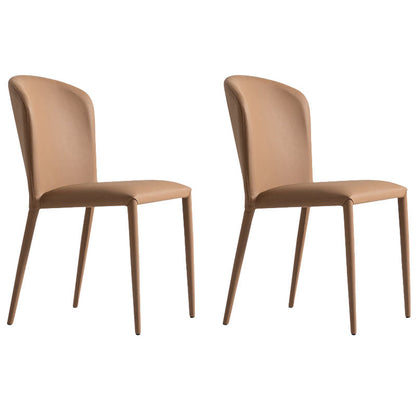 Metal Industrial Dining Side Chair Dining Room Wingback Side Chair (Set of 2) Orange Clearhalo ' kitchen&dining_furn' 'Dining Chairs' 'Dining Tables & Seating' 'dining_chair' 'furn' 'furn_dining_chair' 'Furniture' 'furniture_dining_chair' 'Kitchen & Dining Furniture' 'kitchen' 4260359