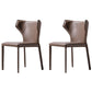 Industrial Metal Dining Side Chairs Dining Room Wingback Side Chair (Set of 2) Brown Clearhalo ' kitchen&dining_furn' 'Dining Chairs' 'Dining Tables & Seating' 'dining_chair' 'furn' 'furn_dining_chair' 'Furniture' 'furniture_dining_chair' 'Kitchen & Dining Furniture' 'kitchen' 4260384